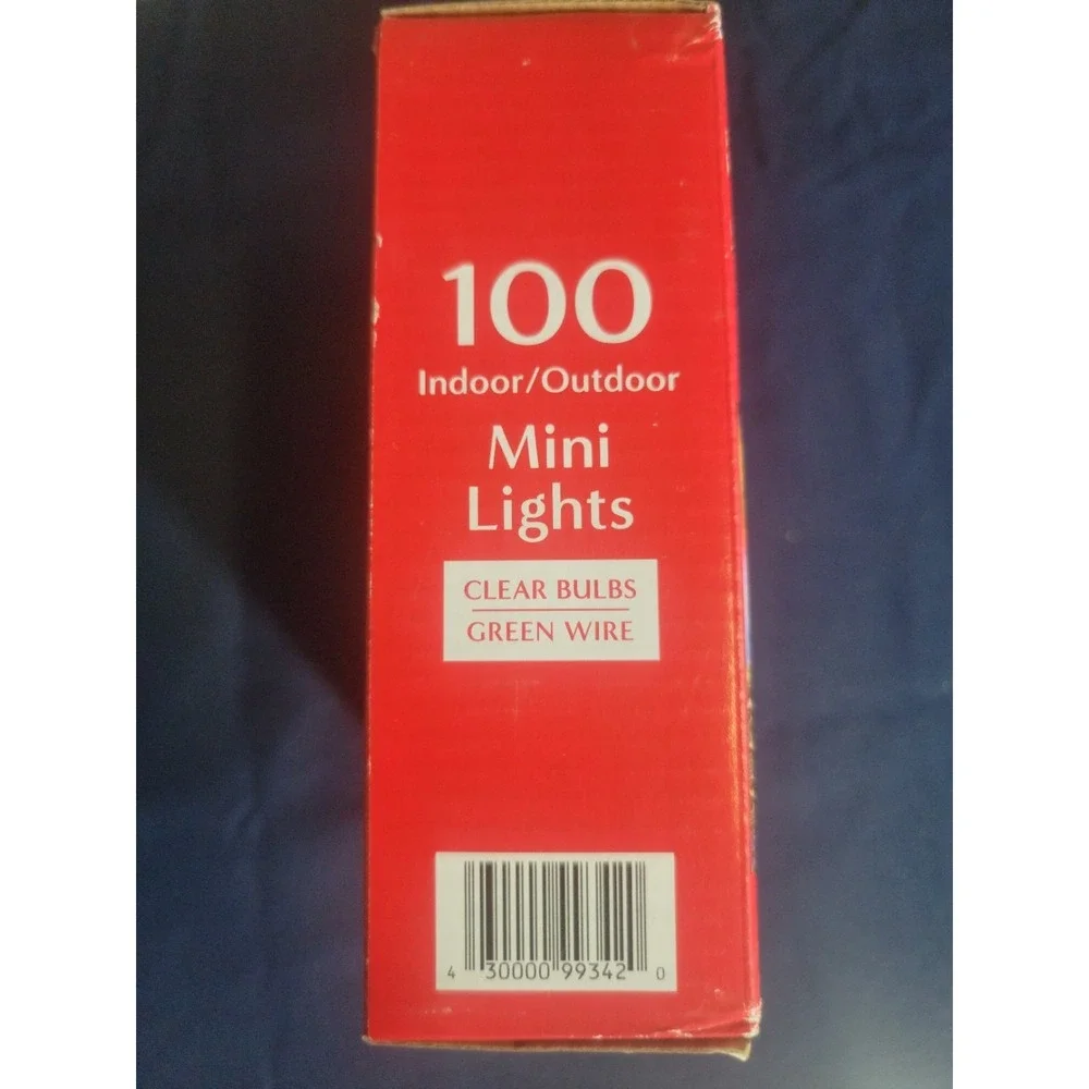 Holiday‎ Style 100 Clear Mini Christmas Lights Green Wire Indoor Outdoor 20 Ft